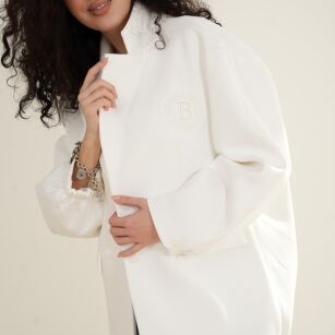 BY O LA LA...! MARYNARKA OVERSIZE A'LA BOMBER ŚMIETANA