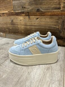 BY O LA LA...! SNEAKERSY NA GRUBEJ PODESZWIE BABY BLUE/BEŻ