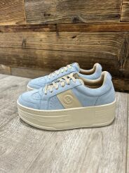 BY O LA LA...! SNEAKERSY NA GRUBEJ PODESZWIE BABY BLUE/BEŻ