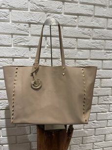 BY O LA LA ! TOREBKA SHOPPER SKÓRA NATURALNA BEŻ