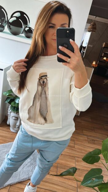 BY O LA LA! DRESOWA BLUZA Z PSEM KOKOS