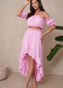 BY O LA LA...! BATYSTOWY KOMPLET BOHO CAPRI RÓŻOWY