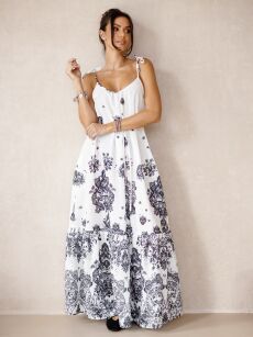 BY O LA LA! SUKIENKA MAXI OCEAN CZARNA