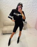 LA MILLA BLUZKA T-SHIRT OVERSIZE PARIS CZARNY - 3