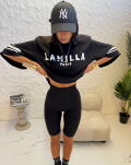 LA MILLA BLUZKA T-SHIRT OVERSIZE PARIS CZARNY - 2