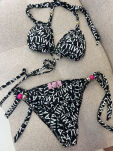 LA MILLA BIKINI KOSTIUM KĄPIELOWY PRINT LOGO CZARNE - 6