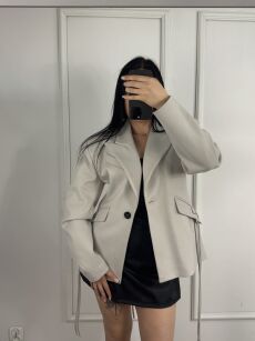 LA MILLA MARYNARKA PREMIUM ZE SZNUROWANYM TYŁEM SERENA SZARA