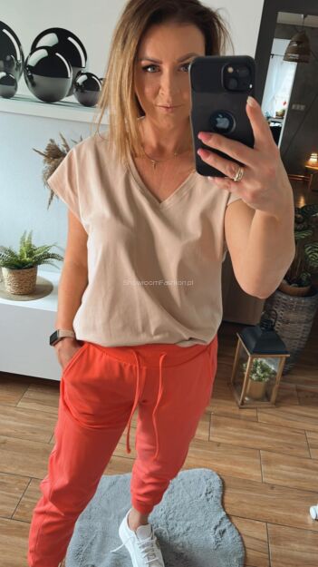BY O LA LA! BLUZKA T-SHIRT LOL GIRL BEŻ