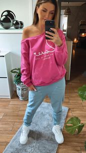 BY O LA LA! DRESOWA BLUZA LOVE SORBET JEŻYNOWY