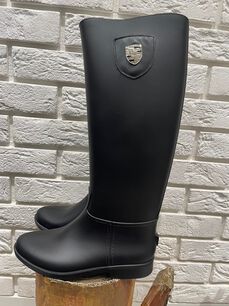 BY O LA LA...! BUTY KALOSZE TARCZA CZARNE/SREBRO