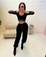 LA MILLA SPODNIE DRESOWE CZARNE
