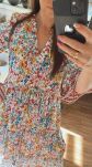 BY O LA LA ! SUKIENKA BOHO Z PRINTEM TURKUS/POMARAŃCZ/CZERWIEŃ - 4
