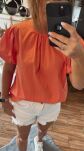 BY O LA LA...! BLUZKA Z BUFKAMI POMARAŃCZOWA - 5