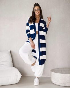 BY O LA LA...! SWETER KARDIGAN W GRUBE PASY GRANAT