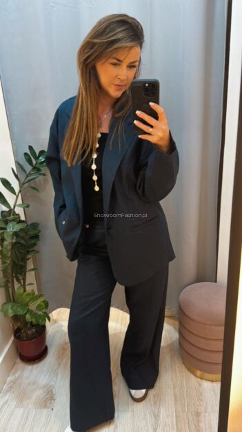 BY O LA LA...! LNIANY GARNITUR OVERSIZE GRANAT