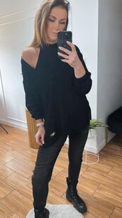 BY O LA LA...! BLUZKA BLIŹNIAK Z BOKSERKĄ CZARNA
