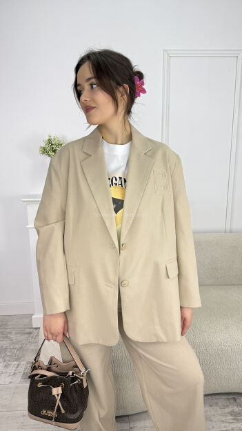 BY O LA LA...! LNIANA MARYNARKA OVERSIZE 