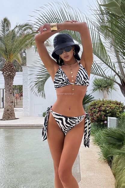 LA MILLA BIKINI KOSTIUM KĄPIELOWY ZEBRA BIAŁO/CZARNY
