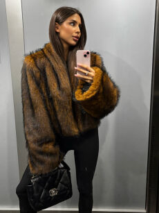 EMO KRÓTKIE ECO FUTRO LIS RUDE