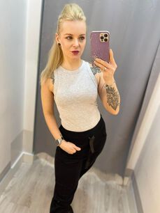 BY O LA LA...! BLUZKA BOKSERKA SERDUSZKO GŁADKA SZARA