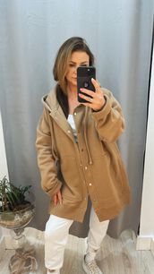 BY O LA LA! OVERSIZOWA BLUZA NAPY FANGO