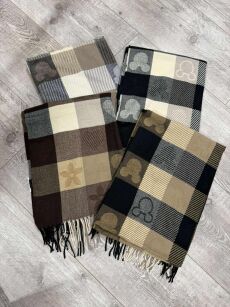 BY O LA LA...! SZAL W KRATĘ CZERŃ/SZAROŚĆ/ŚMIETANA