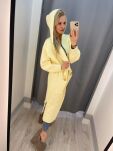 BY O LA LA...! SWETER KARDIGAN Z PASKIEM ŻÓŁTY - 5
