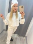 BY O LA LA! ZESTAW DRES BLUZA + SPODNIE PEREŁKI ŚMIETANA - 4