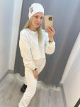 BY O LA LA! ZESTAW DRES BLUZA + SPODNIE PEREŁKI ŚMIETANA - 2