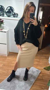 BY O LA LA...! OVERSIZOWY SWETER EVA CZARNY