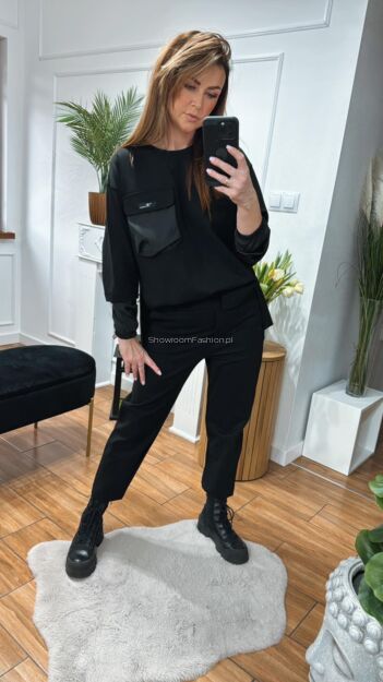 BY O LA LA...! DRES KOMPLET Z ORTALIONEM CZARNY