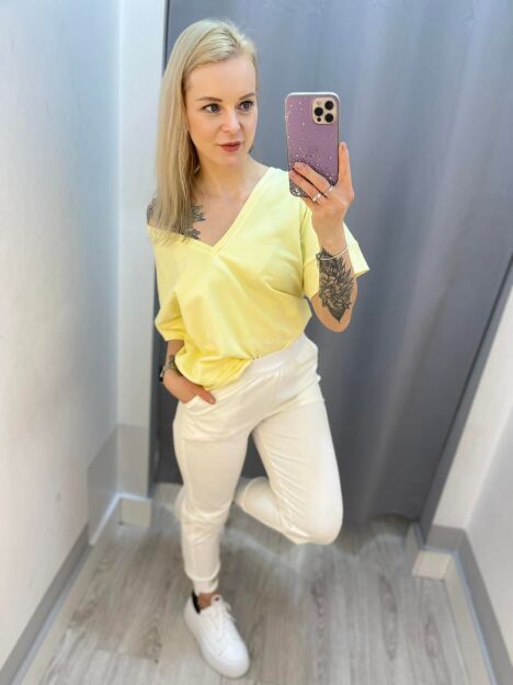 BY O LA LA ! SPODNIE DRESOWE SERDUSZKA ŚMIETANA