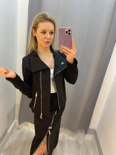 BY O LA LA...! KURTKA RAMONESKA DRELICH CZARNA