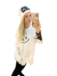 BY O LA LA! ASYMETRYCZNA BLUZA BUŻKA ŚMIETANA - 8
