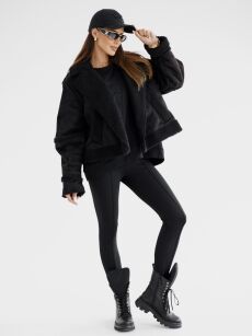 BY O LA LA! KURTKA KOŻUSZEK CZARNY