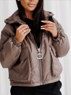 BY O LA LA! KRÓTKA KURTKA  PUDEŁKO STONE (TAUPE)