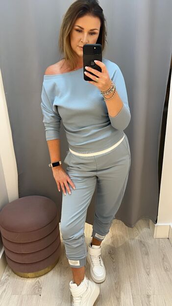 BY O LA LA ! SPODNIE DRESOWE SERDUSZKA WINTER BLUE