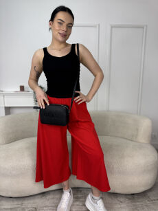 BY O LA LA! LNIANE SPODNIE CULOTTE FIESTA RED