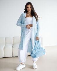 BY O LA LA...! SWETER KARDIGAN PERŁA BABY BLUE