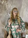 BY O LA LA! MAXI SUKIENKA PRINT BOHO ZIELONA - 2