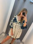 BY O LA LA...! TUNIKA  BOHO MONETY ECRU/GRANAT - 2