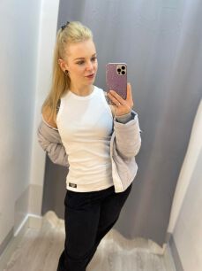 BY O LA LA...! BLUZKA BOKSERKA SERDUSZKO BIEL/CZERŃ