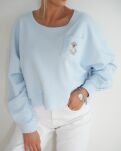 BY O LA LA! PUDEŁKOWA BLUZA Z MISIEM BABY BLUE - 2