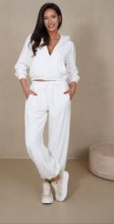 BY O LA LA! KRÓTKA BLUZA NYC BIAŁA
