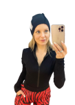 BY O LA LA! PRĄŻKOWANE BODY ZE STÓJKĄ CZARNE - 6