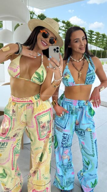 LA MILLA SPODNIE LNIANE SUMMER PRINT NIEBIESKIE