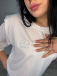 BY O LA LA! BLUZKA T-SHIRT Z PODUSZKAMI FEMALE BIEL/BŁĘKIT - 5