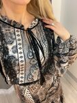 BY O LA LA! SUKIENKA MAXI BOHO Z AKSAMITKĄ SZARA - 5