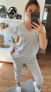 BY O LA LA! BLUZKA T-SHIRT LOL GIRL SZARA