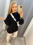 BY O LA LA! DŁUGA BLUZA 'DNI TYGODNIA' CZARNA - 2